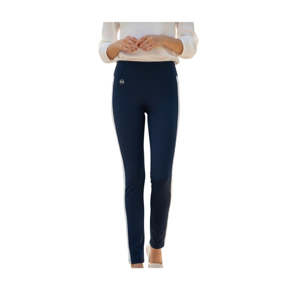 Ralph Lauren RL Athleisure Leggings Navy Blue White Stripe XS